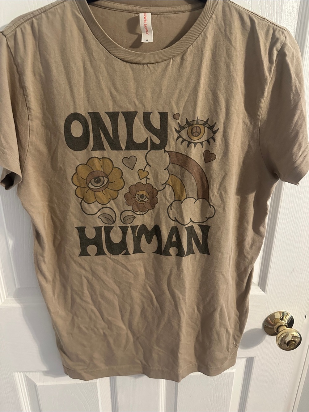 Only Human Retro Graphic Short Sleeve Tee - Taupe
